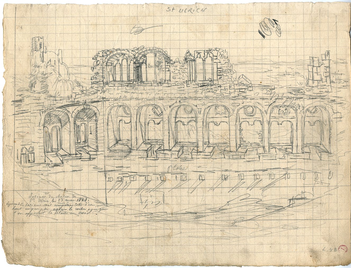 VUES D'ALSACE : CHATEAU DE RIBEAUPIERRE ; INTERIEUR DU CHATEAU DE SAINT ULRIC_1
